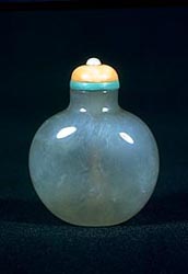 Well Hollowed Eggshell thin Grey Nephrite Snuff Bottle