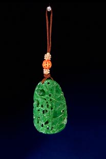 Reverse Green Jadeite Pendant