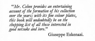 Quote by GIUSEPPE ESKENAZI about In Search of Netsuke and Inro