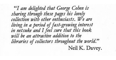 Quote by NEIL K. DAVEY about In Search of Netsuke and Inro