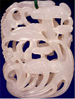 White Jade close up of a fine Pendant, Roger Keverne