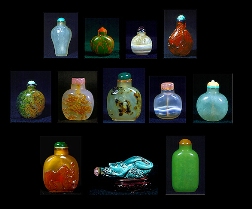 A small selection of snuff bottles from the Trudy and John Cohen Collection