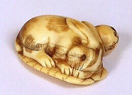 Ivory Hare Netsuke