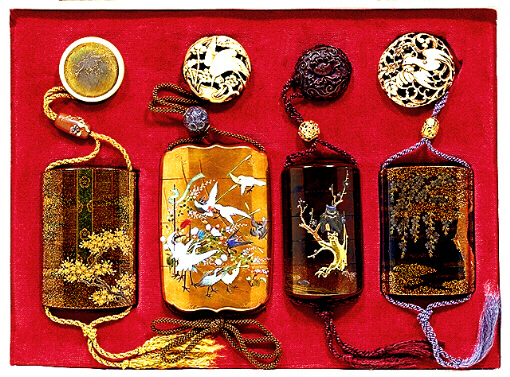 Dad's Box 8, of Inro Complete With Netsuke & Ojime.