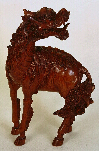 Rootwood Carving of a Kirin